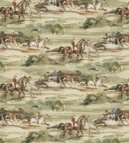 Morning Gallop Linen Fabric by Mulberry Home Antique