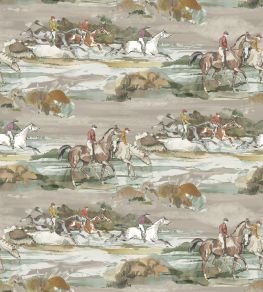 Morning Gallop Wallpaper by Mulberry Home Grey / Sand