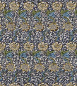 Kennet Fabric by Morris & Co Indigo/Gold