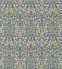 Snakeshead Wallpaper by Morris & Co Indigo/Cumin