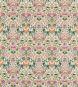 Lodden Fabric by Morris & Co Blush/Woad
