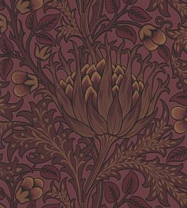 Artichoke Wallpaper by Morris & Co Wine