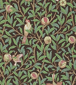 Bird & Pomegranate Wallpaper by Morris & Co Charcoal/Sage