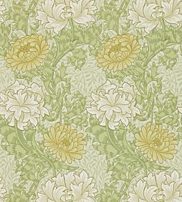 Chrysanthemum Wallpaper by Morris & Co Pale Olive