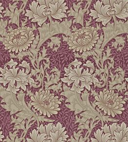 Chrysanthemum Wallpaper by Morris & Co Wine