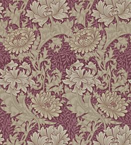 Chrysanthemum Wallpaper by Morris & Co Wine