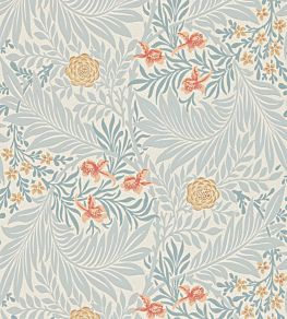 Larkspur Wallpaper by Morris & Co Slate/Russet