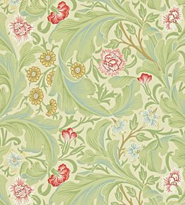 Leicester Wallpaper by Morris & Co Green/Coral