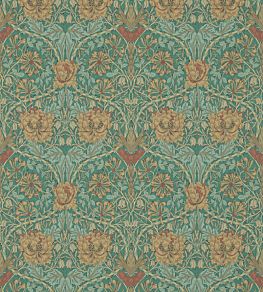 Honeysuckle & Tulip Wallpaper by Morris & Co Emerald/Russet