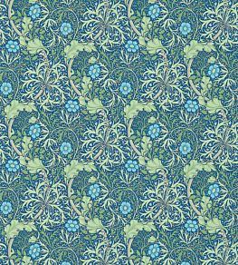 Morris Seaweed Wallpaper by Morris & Co Cobalt/Thyme