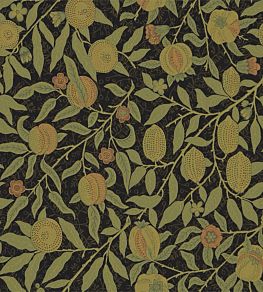 Fruit Fabric by Morris & Co Black/Claret