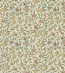 Fruit Fabric by Morris & Co Ivory/Teal