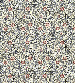 Sweet Briar Fabric by Morris & Co Indigo/Red