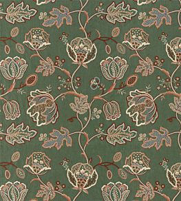Theodosia Embroidery Fabric by Morris & Co Bottle Green
