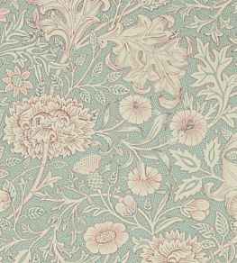 Double Bough Wallpaper by Morris & Co Teal Rose