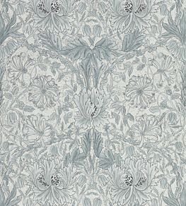 Pure Honeysuckle & Tulip Wallpaper by Morris & Co Cloud Grey