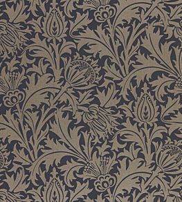 Pure Thistle Wallpaper by Morris & Co Black Ink