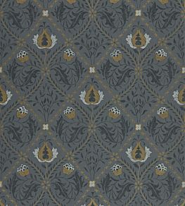 Pure Trellis Wallpaper by Morris & Co Black Ink