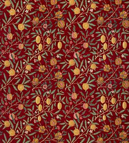 Fruit Velvet Fabric by Morris & Co Madder/Bayleaf