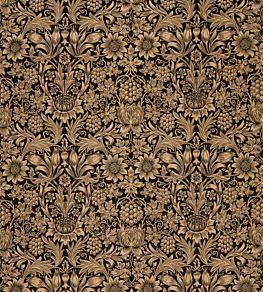 Sunflower Velvet Fabric by Morris & Co Maple/Lichen