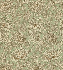 Chrysanthemum Wallpaper by Morris & Co Eggshell/Gold