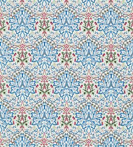 Artichoke Embroidery Fabric by Morris & Co Peacock/Cream