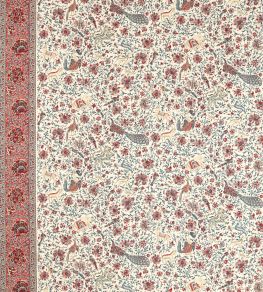 Mughal Menagerie Fabric by Zoffany Indigo/Madder