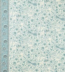 Mughal Menagerie Fabric by Zoffany Mazarine Blue