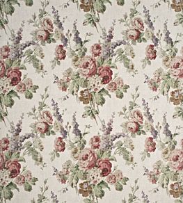 Vintage Floral Fabric by Mulberry Home Rose/Green
