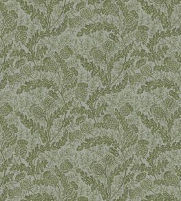 Mulberry Thistle Wallpaper by Mulberry Home Green/Teal