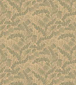 Mulberry Thistle Wallpaper by Mulberry Home Teal