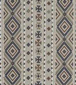 Shaftesbury Fabric by Mulberry Home Blue/Lovat