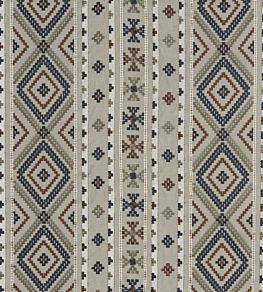 Shaftesbury Fabric by Mulberry Home Blue/Lovat