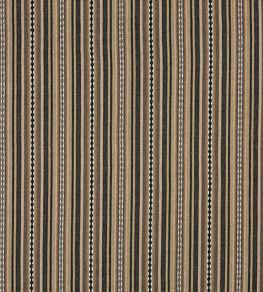 Dalton Stripe Fabric by Mulberry Home Charcoal/Bronze