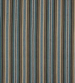 Dalton Stripe Fabric by Mulberry Home Indigo/Teal