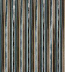 Dalton Stripe Fabric by Mulberry Home Indigo/Teal