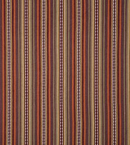 Dalton Stripe Fabric by Mulberry Home Spice/Plum