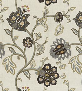 Floral Fantasy Fabric by Mulberry Home Woodsmoke