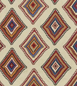 Sundance Fabric by Mulberry Home Sienna/Red/Blue