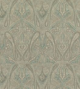 Canvas Paisley Fabric by Mulberry Home Sage