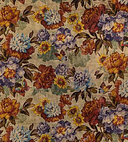 Botanica Velvet Fabric by Mulberry Home Red / Plum