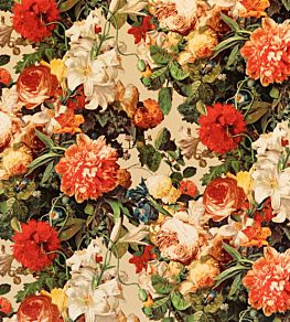 Floral Pompadour Velvet Fabric by Mulberry Home Spice