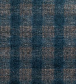 Highland Check Fabric by Mulberry Home Indigo