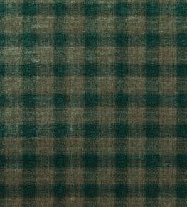 Highland Check Fabric by Mulberry Home Teal