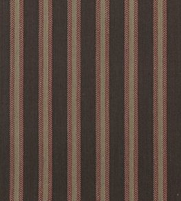 Chester Stripe Fabric by Mulberry Home Woodsmoke Russet