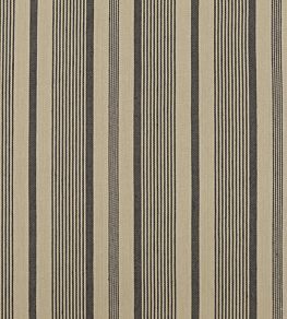 College Stripe Fabric by Mulberry Home Ebony/Linen