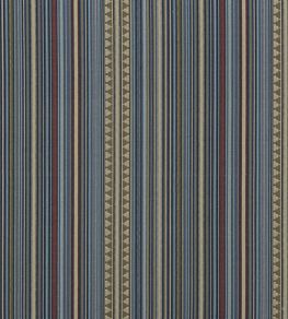 Pageant Stripe Fabric by Mulberry Home Indigo
