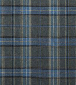 Shetland Plaid Fabric by Mulberry Home Blue