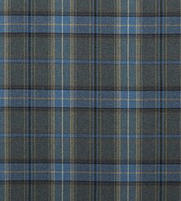 Shetland Plaid Fabric by Mulberry Home Blue