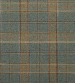 Shetland Plaid Fabric by Mulberry Home Teal